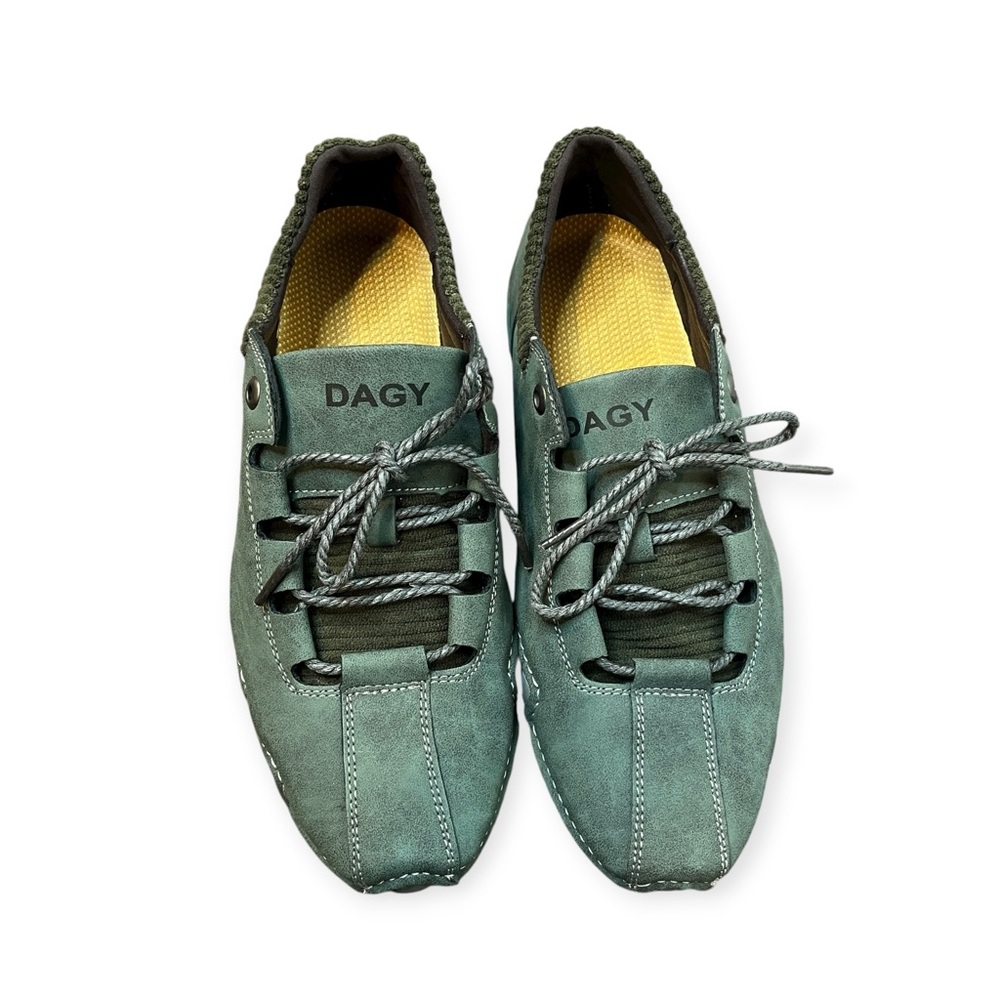 DAGY Men's Comfort Chukka Sneaker/Boot Elephant Logo Sage Green Suede/Microfiber
